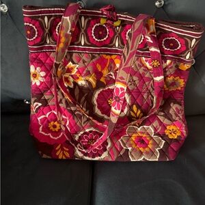 Vera Bradley Canvas Quilted cotton fuchsia Floral Tote Bag